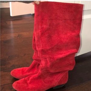 Red Suede Slouch Gianni Bini Boots
Sz 10.5